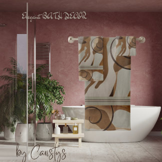Contemporary Earth Tones Bath Towel Set