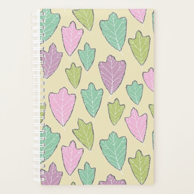 Contemporary Easter Oak Leaves Pattern Planner (Front)