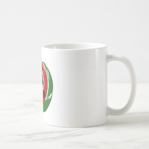 Contemporary Edgy Kenyan Flag Pattern Art Design. Coffee Mug