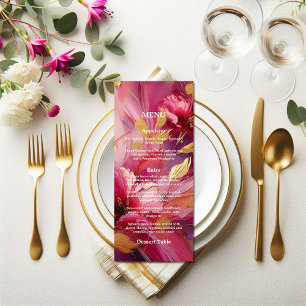 Contemporary Elegance:  Fuchsia Pink Gold Menu