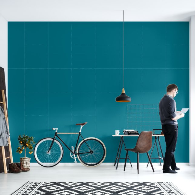  Contemporary Elegant Blue Teal  Wallpaper (Living Room)