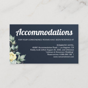 Contemporary elegant classy navy blue watercolor enclosure card