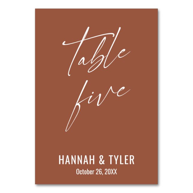 Contemporary Elegant Terracotta Table Five Number (Front)