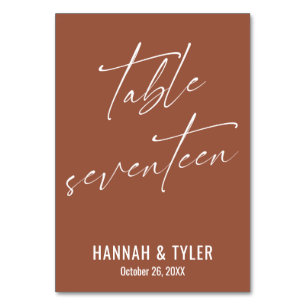 Contemporary Elegant Terracotta Table Seventeen Number