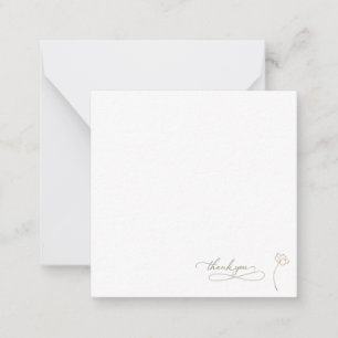 Contemporary Elegant Wedding Blank Sage Thank You Card