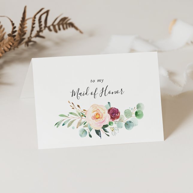 Contemporary Eucalyptus Bridal Party Thank You Card (Creator Uploaded)