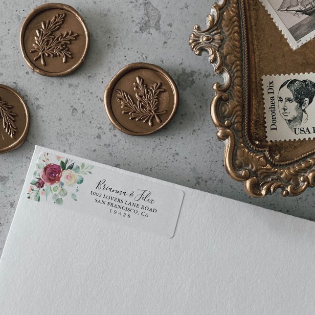 Contemporary Eucalyptus Floral Return Address (Creator Uploaded)