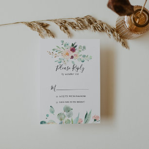 Contemporary Eucalyptus Floral RSVP