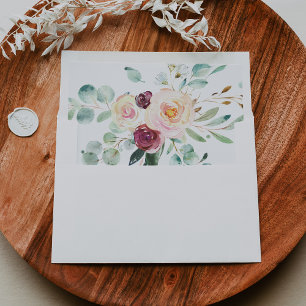 Contemporary Eucalyptus Floral Wedding Invitation Envelope