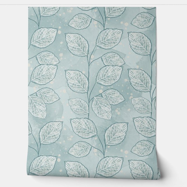 Contemporary Eucalyptus Leaves Wallpaper (Unrolling)