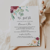 Contemporary Eucalyptus We Still Do Vow Renewal