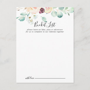Contemporary Eucalyptus Wedding Bucket List Cards