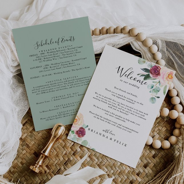 Contemporary Eucalyptus Wedding Welcome Letter (Creator Uploaded)