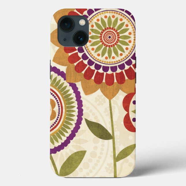 Contemporary Fall Flowers Case-Mate iPhone Case (Back)