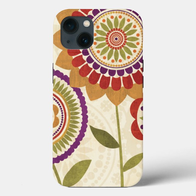 Contemporary Fall Flowers Case-Mate iPhone Case (Back)