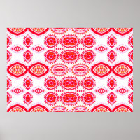 Contemporary Fashion Template. Red Folklore Boho G