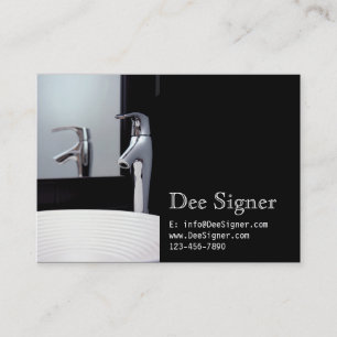 contemporary faucet business card