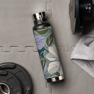Contemporary Floral Art Water Bottle