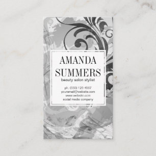 Contemporary Floral Artistic Business Card
