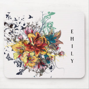 Contemporary Floral Bouquet Mouse Pad