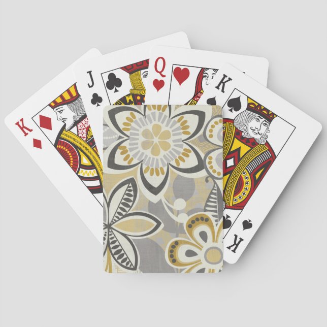 Contemporary Floral Patterns Playing Cards (Back)