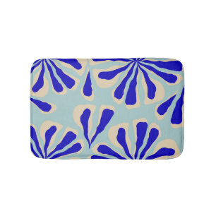 Contemporary Floral: Trendy Seamless Fashion. Bath Mat