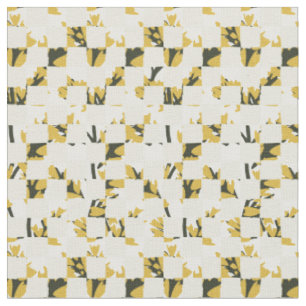 Contemporary flower mosaic quilt botanical mosaic fabric