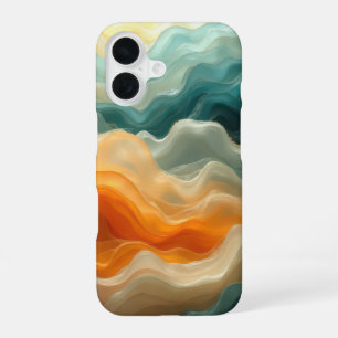 Contemporary Fluid Wave Abstract iPhone 16 Case
