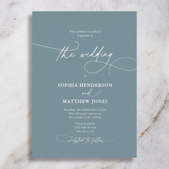 Contemporary Formal 4 Photo Blue Silver Wedding (Creator Uploaded)