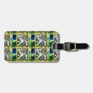 Contemporary Fun Mosaic Art Print – A Playful Luggage Tag