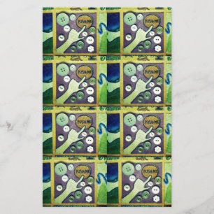 Contemporary Fun Mosaic Art Print – A Playful Stationery