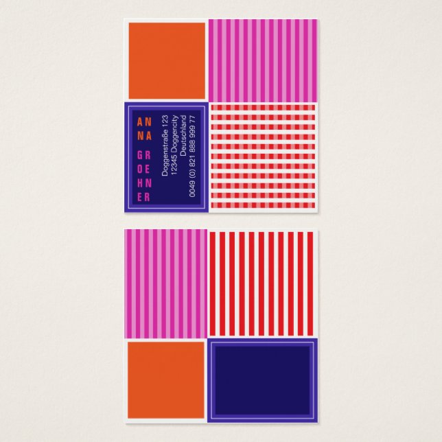 Contemporary Geometric Bold Stripes & Bauhaus Styl (Front & Back)
