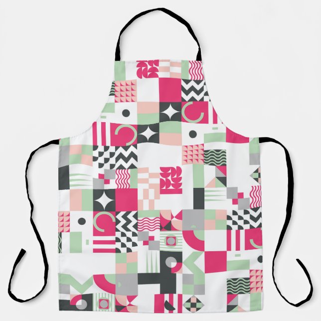 Contemporary geometric mosaic seamless pattern wit apron (Front)