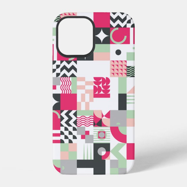 Contemporary geometric mosaic seamless pattern wit iPhone case (Back)