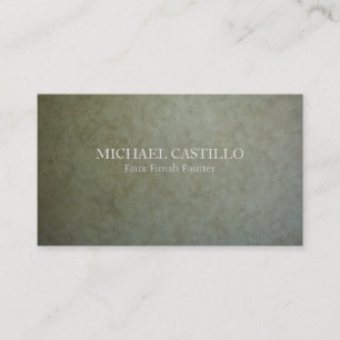 Contemporary Golden Sage Faux Suede Paint Business Card