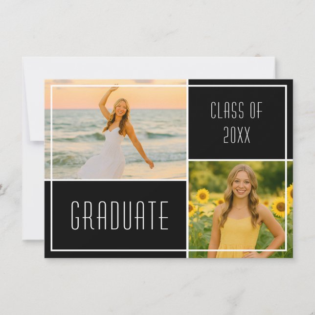 Contemporary Graduation Party Invitation (Front)
