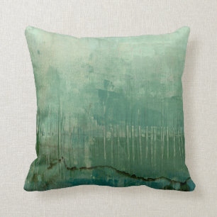Contemporary Green Watercolor Cushion