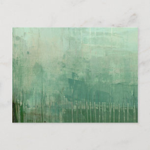 Contemporary Green Watercolor Postcard