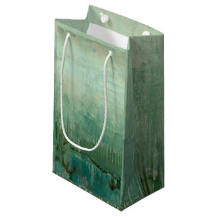 Contemporary Green Watercolor Small Gift Bag
