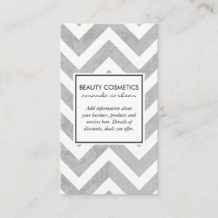 Contemporary Grey Chevron Business Card