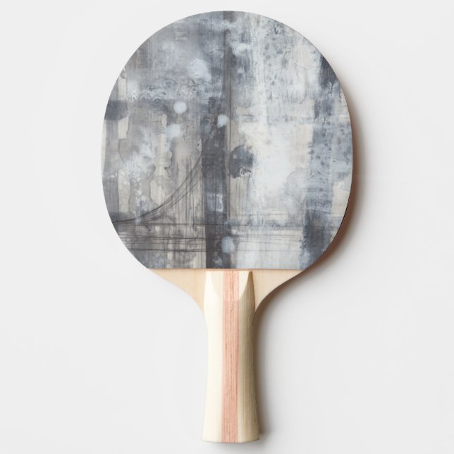Contemporary Grey Painting Ping Pong Paddle (Front)