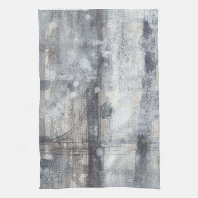 Contemporary Grey Painting Tea Towel (Vertical)