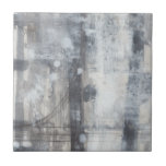 Contemporary Grey Painting Tile<br><div class="desc">This contemporary grey painting is the work of Jennifer Goldberger. A thick grey hangs on the piece like a heavy fog. Purchase a copy of this print today!</div>