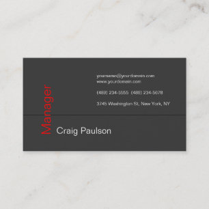 Contemporary Grey Red Hot Attractive Business Card