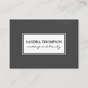Contemporary Grey / White Frame Business Card