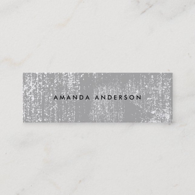 Contemporary Grunge Texture Mini Business Card (Front)