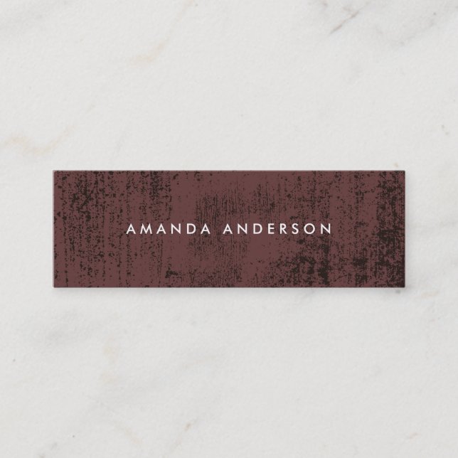 Contemporary Grunge Texture Mini Business Card (Front)