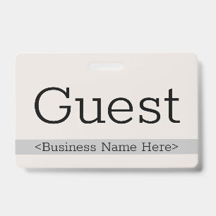 Contemporary "Guest" Badge ID Badge