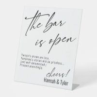 Contemporary Handwriting Funny The Bar is Open