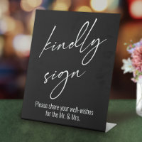 Contemporary Handwriting "Kindly Sign" Black
